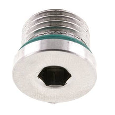 Stopfen UNF 9/16INCH-18 Edelstahl FKM mit Innensechskant 630bar (8851.5psi)