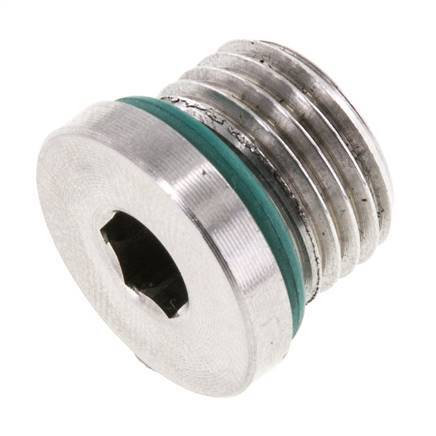 Stopfen UNF 9/16INCH-18 Edelstahl FKM mit Innensechskant 630bar (8851.5psi)