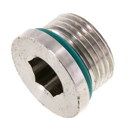 Stopfen UN 1-1/16''-12 Edelstahl FKM mit Innensechskant 400bar (5620.0psi)