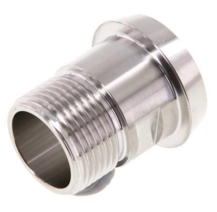 DIN 11851 Sanitärverschraubung (Molkerei) 44mm Konus x G1 Zoll Außengewinde aus Edelstahl
