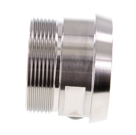 DIN 11851 Sanitärverschraubung (Molkerei) 68mm Konus x G2 Zoll Außengewinde aus Edelstahl