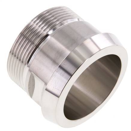 DIN 11851 Sanitärverschraubung (Molkerei) 68mm Konus x G2 Zoll Außengewinde aus Edelstahl