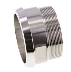 DIN 11851 Sanitärverschraubung (Molkerei) 100mm Konus x G3 Zoll Außengewinde aus Edelstahl