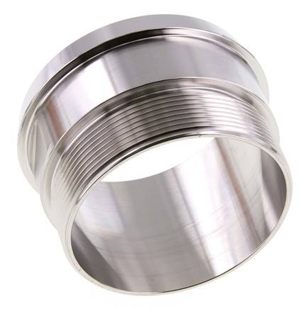 DIN 11851 Sanitärverschraubung (Molkerei) 100mm Konus x G3 Zoll Außengewinde aus Edelstahl