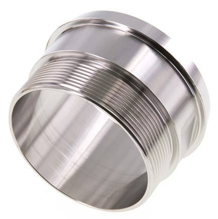 DIN 11851 Sanitärverschraubung (Molkerei) 100mm Konus x G3 Zoll Außengewinde aus Edelstahl