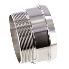 DIN 11851 Sanitärverschraubung (Molkerei) 100mm Konus x G3 Zoll Außengewinde aus Edelstahl