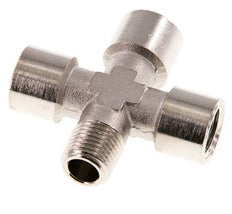 Cross Fitting R1/4'' Male - G1/4'' Female Nickel plated Brass 16 bar (224.8 psi)