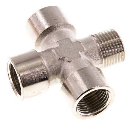 Cross Fitting R1/2'' Male - G1/2'' Female Nickel plated Brass 16 bar (224.8 psi)