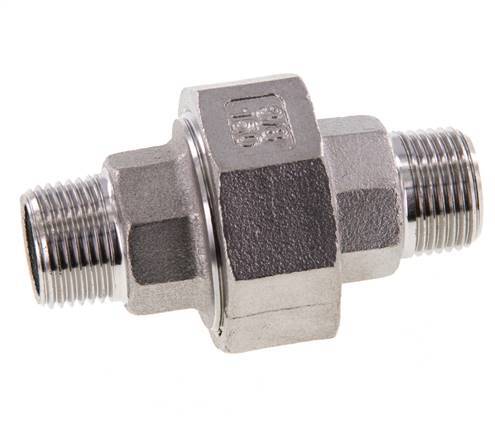 Gerade Verschraubung R3/8'' Edelstahl Flachdichtung PTFE 16bar (224.8psi)
