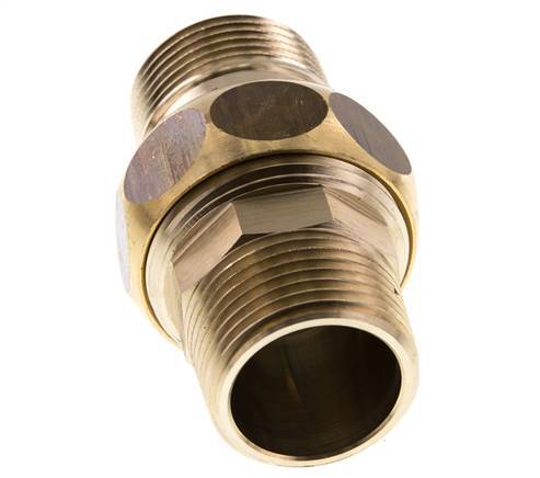 Gerade Verschraubung R1'' Messing Flachdichtung Centellen 16bar (224.8psi)