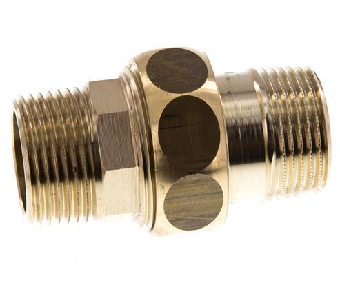 Gerade Verschraubung R1'' Messing Flachdichtung Centellen 16bar (224.8psi)
