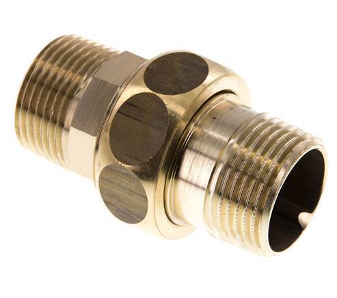 Gerade Verschraubung R1'' Messing Flachdichtung Centellen 16bar (224.8psi)