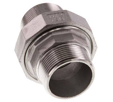 Gerade Verschraubung R1 1/2'' Edelstahl Flachdichtung PTFE 16bar (224.8psi)