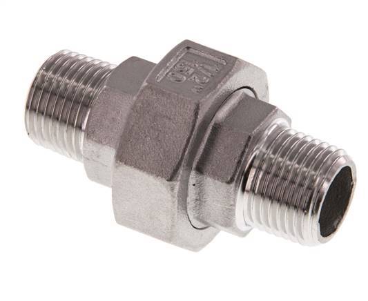Gerade Verschraubung R1/2'' Edelstahl Flachdichtung PTFE 16bar (224.8psi)