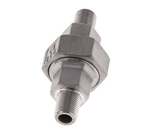 Gerade Verschraubung R1/8'' Edelstahl Flachdichtung PTFE 16bar (224.8psi)