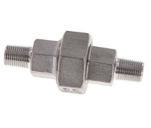 Gerade Verschraubung R1/8'' Edelstahl Flachdichtung PTFE 16bar (224.8psi)