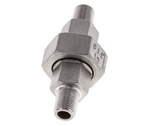 Gerade Verschraubung R1/8'' Edelstahl Flachdichtung PTFE 16bar (224.8psi)