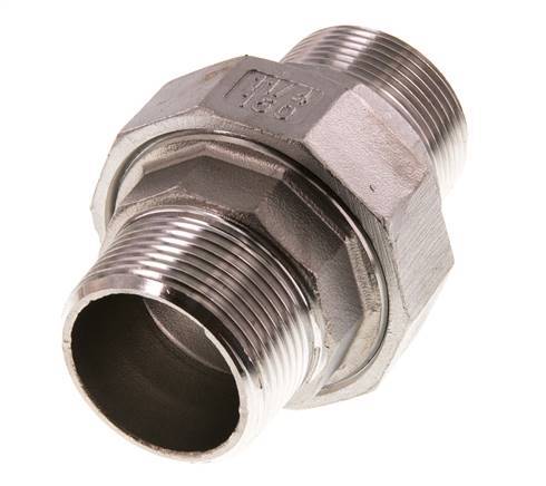 Gerade Verschraubung R1 1/4'' Edelstahl Flachdichtung PTFE 16bar (224.8psi)