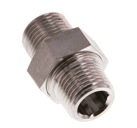 Doppelnippel R1/2'' Teilbare konische Dichtung aus Edelstahl 40bar (562.0psi)