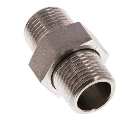 Doppelnippel R1/2'' Teilbare konische Dichtung aus Edelstahl 40bar (562.0psi)