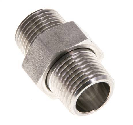 Doppelnippel R1/2'' trennbar Edelstahl Flachdichtung PTFE 40bar (562.0psi)