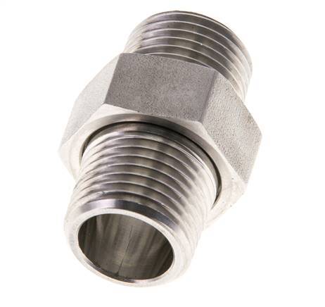 Doppelnippel R1/2'' trennbar Edelstahl Flachdichtung PTFE 40bar (562.0psi)