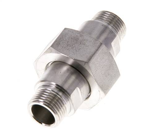Doppelnippel R3/8'' trennbar Edelstahl Flachdichtung PTFE 40bar (562.0psi)