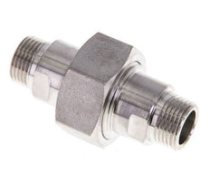 Doppelnippel R3/8'' trennbar Edelstahl Flachdichtung PTFE 40bar (562.0psi)