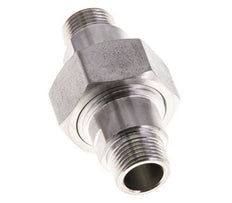 Doppelnippel R3/8'' trennbar Edelstahl Flachdichtung PTFE 40bar (562.0psi)
