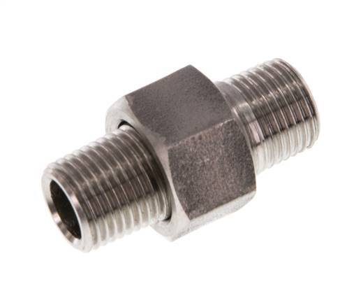 Doppelnippel R1/8'' Teilbare konische Dichtung aus Edelstahl 40bar (562.0psi)