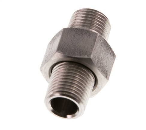 Doppelnippel R1/8'' Teilbare konische Dichtung aus Edelstahl 40bar (562.0psi)