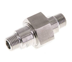 Doppelnippel R1/4'' trennbar Edelstahl Flachdichtung PTFE 40bar (562.0psi)