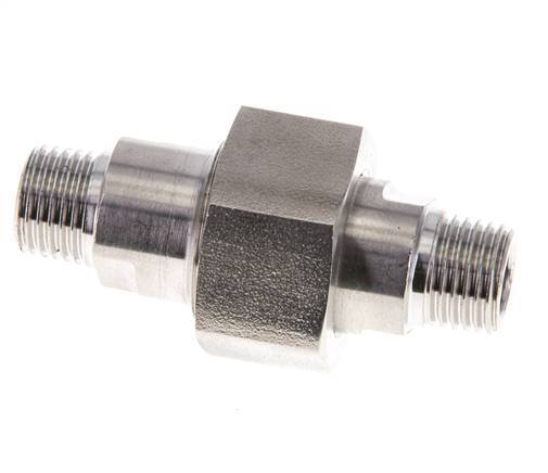 Doppelnippel R1/4'' trennbar Edelstahl Flachdichtung PTFE 40bar (562.0psi)