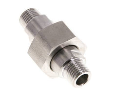 Doppelnippel R1/4'' trennbar Edelstahl Flachdichtung PTFE 40bar (562.0psi)