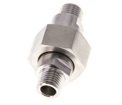 Doppelnippel R1/4'' trennbar Edelstahl Flachdichtung PTFE 40bar (562.0psi)