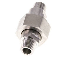 Doppelnippel R1/4'' trennbar Edelstahl Flachdichtung PTFE 40bar (562.0psi)