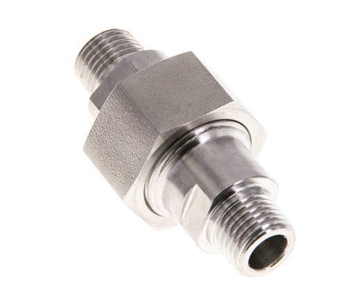 Doppelnippel R1/4'' trennbar Edelstahl Flachdichtung PTFE 40bar (562.0psi)