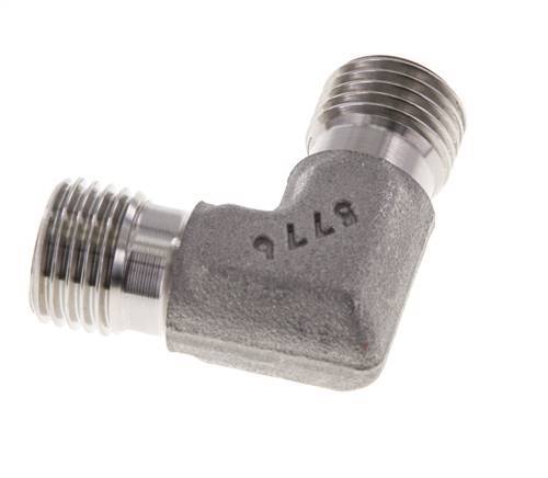 90 Grad abgewinkeltes Fitting G1/4'' Hochdruck-Edelstahl 60° Konus 350bar (4917.5psi) Hydraulisch