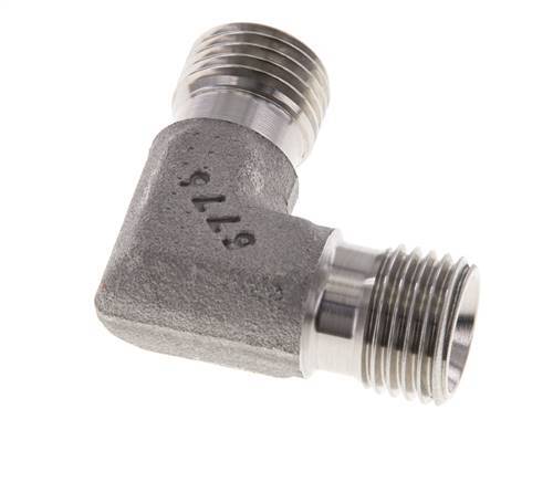 90 Grad abgewinkeltes Fitting G1/4'' Hochdruck-Edelstahl 60° Konus 350bar (4917.5psi) Hydraulisch