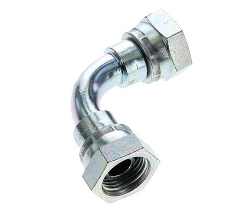 90 Grad abgewinkeltes Anschlussstück G1/2'' Innengewinde Hochdruck Stahl 60° Konus 300bar (4215.0psi) Hydraulisch
