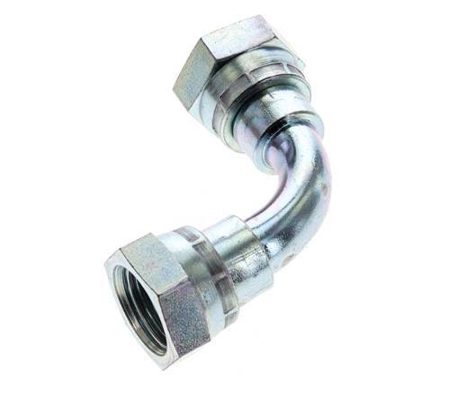 90 Grad abgewinkeltes Anschlussstück G1/2'' Innengewinde Hochdruck Stahl 60° Konus 300bar (4215.0psi) Hydraulisch