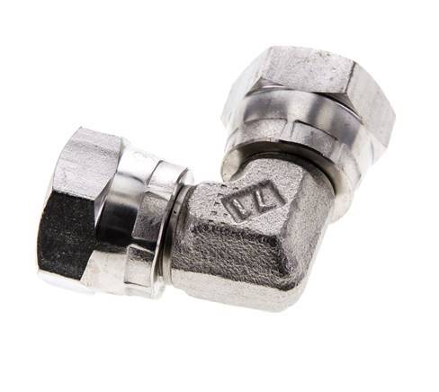 90 Grad abgewinkelte Verschraubung G3/8'' Innengewinde Hochdruck Edelstahl 60° Konus 425bar (5971.25psi) Hydraulik