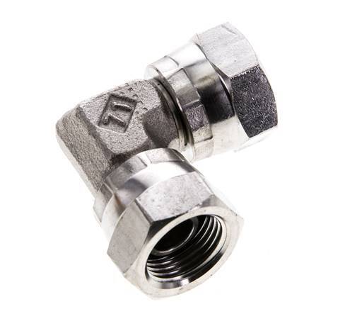 90 Grad abgewinkelte Verschraubung G3/8'' Innengewinde Hochdruck Edelstahl 60° Konus 425bar (5971.25psi) Hydraulik