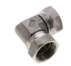 90deg Angled Fitting G1 1/2'' Female High Pressure Stainless Steel 60° Cone 125bar (1756.25psi) Hydraulic