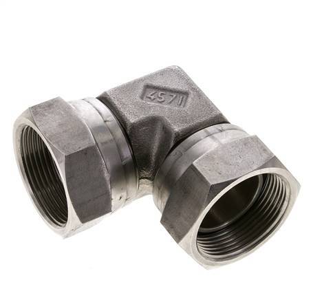 90deg Angled Fitting G1 1/2'' Female High Pressure Stainless Steel 60° Cone 125bar (1756.25psi) Hydraulic