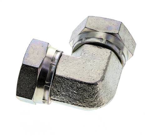 90 Grad Winkelverschraubung G1 1/4'' Innengewinde Hochdruck Stahl 60° Konus 150bar (2107.5psi) Hydraulisch