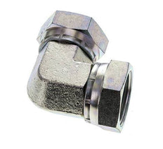 90 Grad Winkelverschraubung G1 1/4'' Innengewinde Hochdruck Stahl 60° Konus 150bar (2107.5psi) Hydraulisch