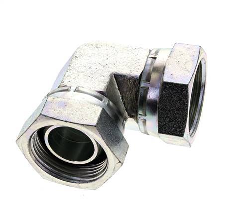 90 Grad Winkelverschraubung G1 1/4'' Innengewinde Hochdruck Stahl 60° Konus 150bar (2107.5psi) Hydraulisch