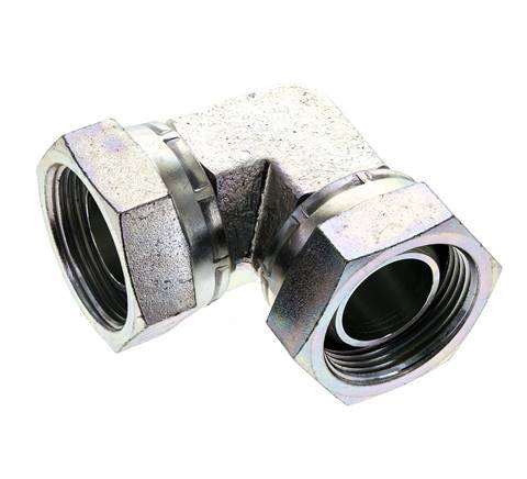 90 Grad Winkelverschraubung G1 1/4'' Innengewinde Hochdruck Stahl 60° Konus 150bar (2107.5psi) Hydraulisch