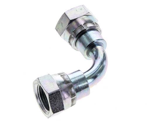 90 Grad abgewinkeltes Anschlussstück G3/8'' Innengewinde Hochdruck Stahl 60° Konus 425bar (5971.25psi) Hydraulisch